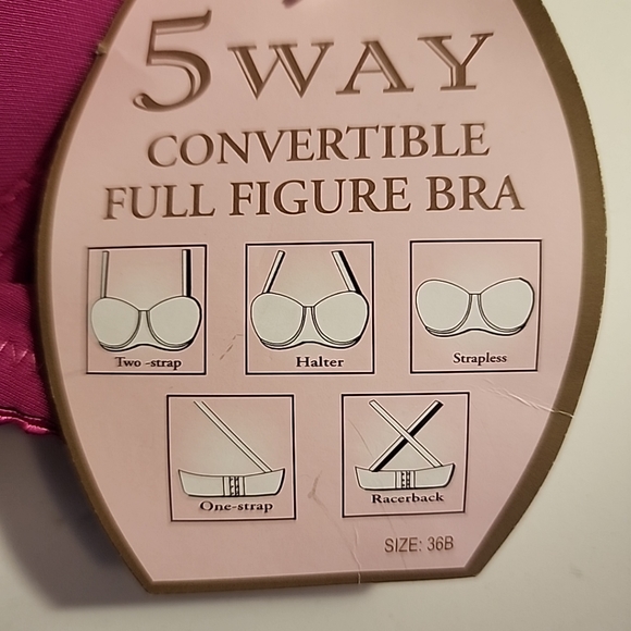 Basic Universal 5 way convertible full figure bra, size 36B. NEW WITH TAGS. - Picture 3 of 6